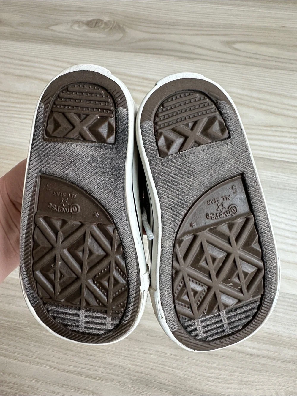 Converse Grey Canvas Low-Top Sneakers with White Laces